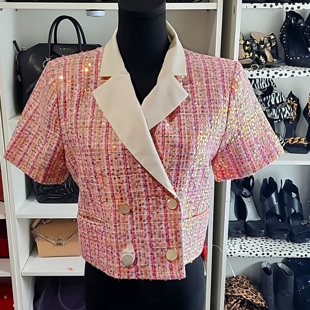 Endless rose sequin blazer sz m